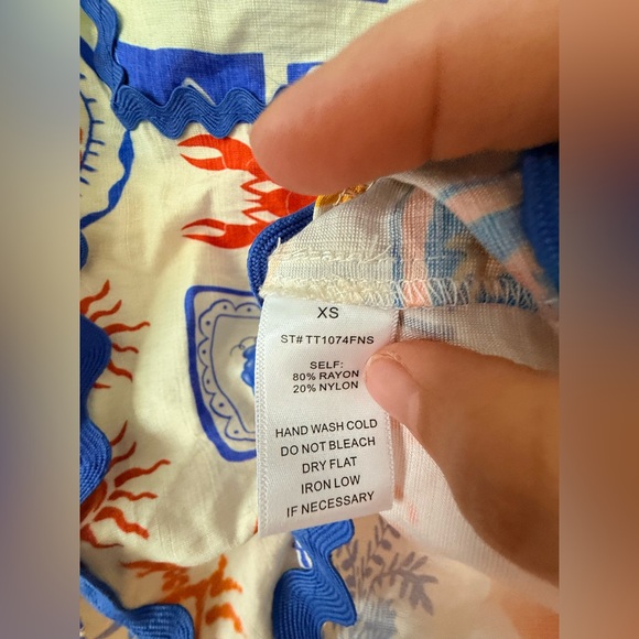 Fashion Nova Kids Short-Sleeve Button-Up Shirt - Blue, Orange & Yellow - Picture 5 of 10